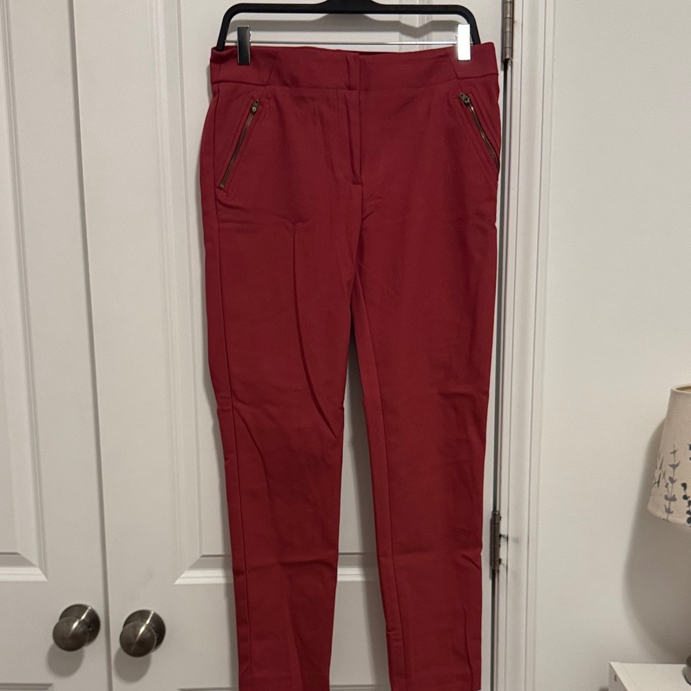 LOFT Pink Skinny Ankle Pants
